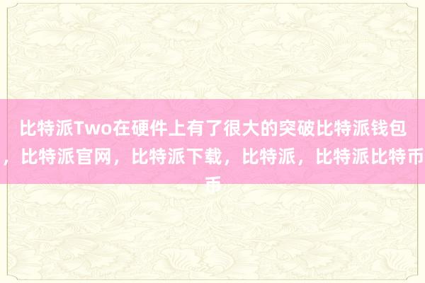 比特派Two在硬件上有了很大的突破比特派钱包，比特派官网，比特派下载，比特派，比特派比特币