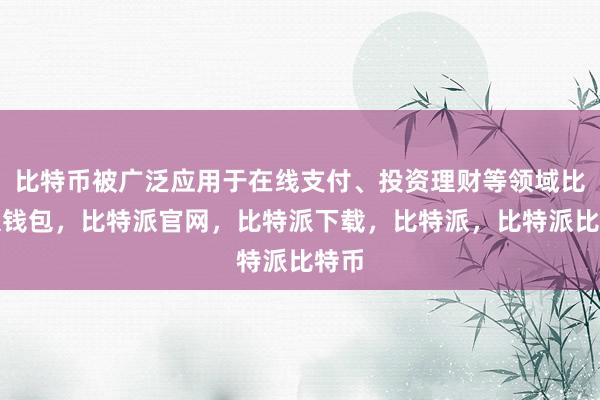 比特币被广泛应用于在线支付、投资理财等领域比特派钱包，比特派官网，比特派下载，比特派，比特派比特币