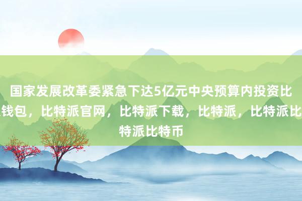 国家发展改革委紧急下达5亿元中央预算内投资比特派钱包，比特派官网，比特派下载，比特派，比特派比特币